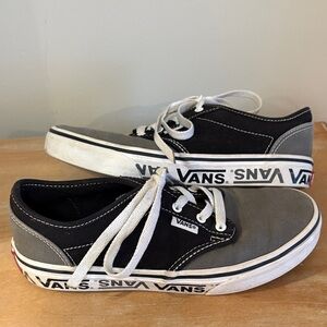 Vans Two-Tone Black and Gray Sneakers Youth size 4